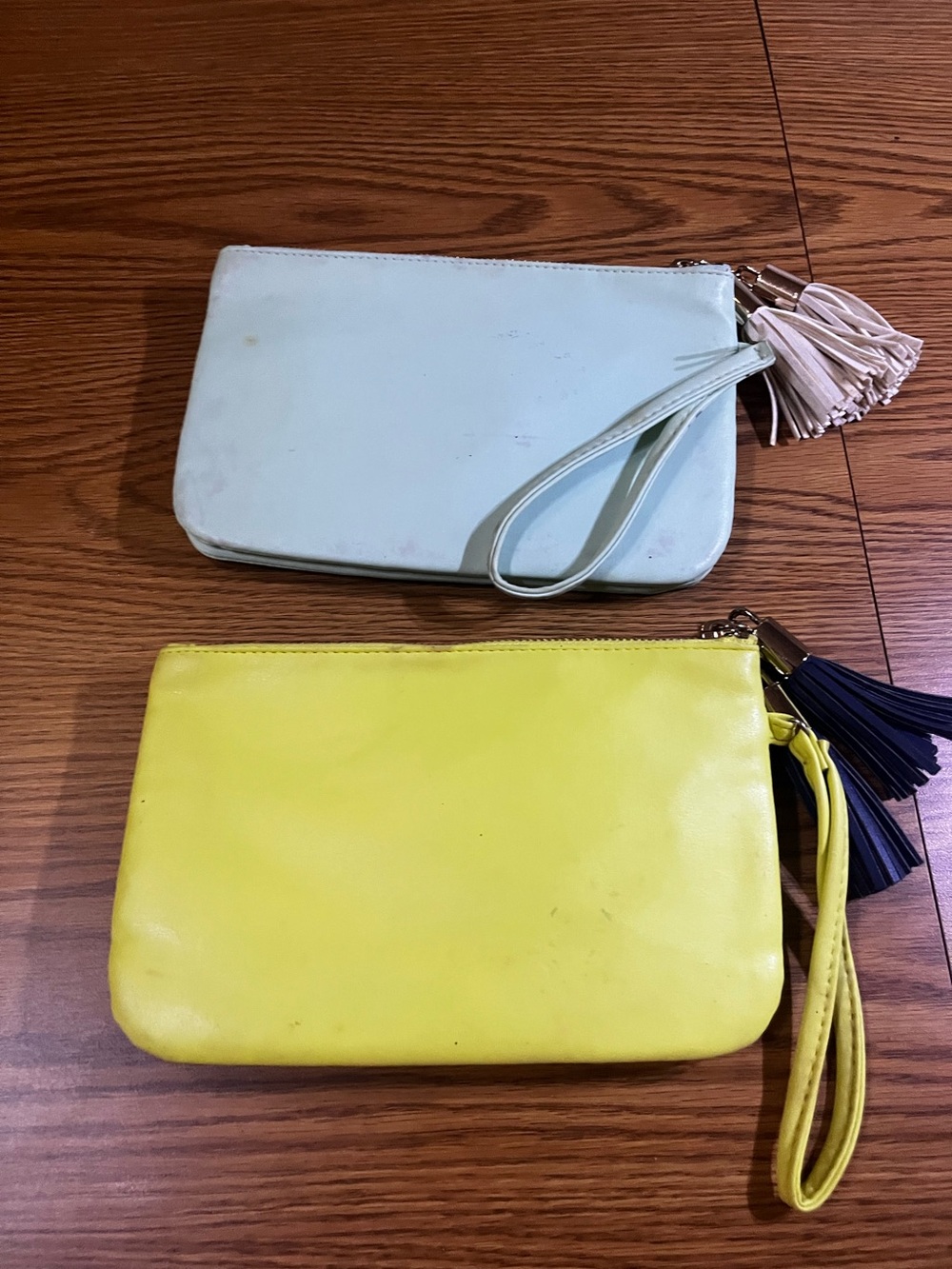 Cato Yellow and Light Blue Wristlet Set Of Two- Women Bags